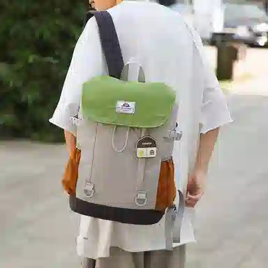 醇龙 休闲撞色大学生轻便大容量书包通勤旅行背包 尼龙 双肩包 男女同款情侣款 多色