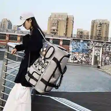 醇龙 多功能休闲时尚拉链开合 尼龙 旅行包 男女同款情侣款 多色