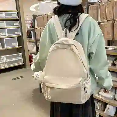 醇龙  简约纯色大容量 尼龙 男女通用 多色 背包双肩包