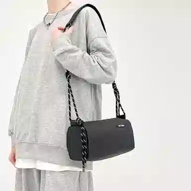 醇龙 休闲防水通勤包 超纤面料 单肩包 常规 男女同款情侣款 白色/黑色/卡其色/绿色