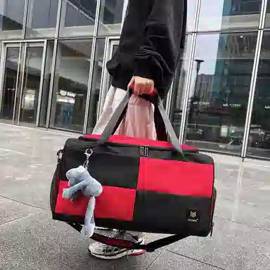 醇龙 大容量短途旅行干湿分离多用 牛津布 单肩包 男女同款情侣款 黑/青绿/蓝/灰/粉/紫/黄/红/白