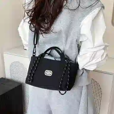 醇龙 百搭轻便时尚通勤小包休闲抽绳 尼龙 手提包 常规 男女同款情侣款 多色