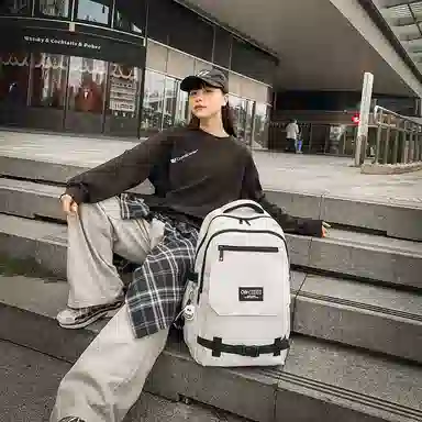 醇龙 百搭撞色旅游减负轻便 尼龙 双肩包 男女同款情侣款 多色