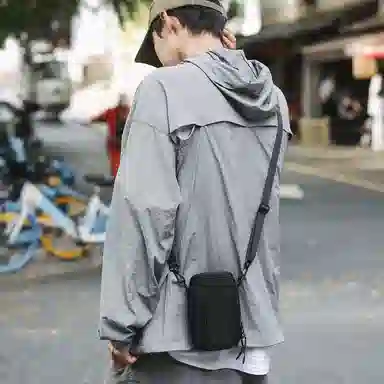 醇龙 潮流休闲 尼龙 手机包 男女同款情侣款 黑色/白色/桔色/绿色