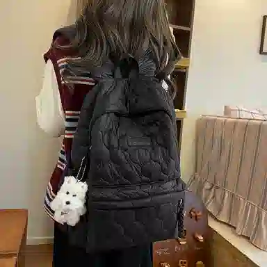 醇龙 设计感百搭简约学生 涤纶（聚酯纤维） 书包背包双肩包 女款 多色