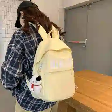 醇龙 日系大容量韩版原宿简约 双肩包 尼龙 男女通用 多色