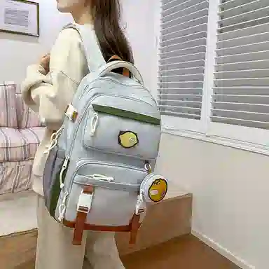 醇龙 高颜值减负时尚撞色 尼龙 双肩包 女款 多色