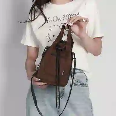 醇龙 户外抽绳小挎包女潮轻便运动束口手机包便携式瑜伽 牛津布 单肩包 常规 男女同款情侣款 多色