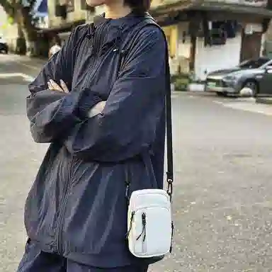 醇龙 潮流休闲 尼龙 手机包 男女同款情侣款 黑色/白色/桔色/绿色