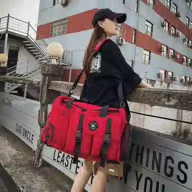 醇龙 休闲简约多功能干湿分离旅游时尚百搭 牛津复合布 旅行包 常规 男女同款情侣款 黑/卡其/红/粉/紫/黄/青绿/牛仔蓝/军绿