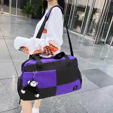 醇龙 大容量多用轻便干湿分离 牛津布 单肩包 男女同款情侣款 黑/蓝/青绿/红/白/粉/黄/紫