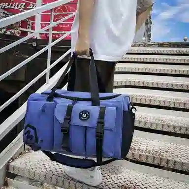 醇龙 休闲简约多功能干湿分离旅游时尚百搭 牛津复合布 旅行包 常规 男女同款情侣款 黑/卡其/红/粉/紫/黄/青绿/牛仔蓝/军绿