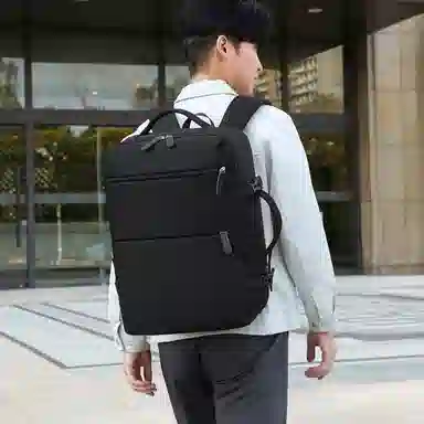 醇龙 大容量时尚纯色简约百搭可扩容 牛津布 双肩包 常规 男女同款情侣款 多色