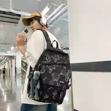 醇龙 大容量简约 尼龙 男女通用 双肩包 多色