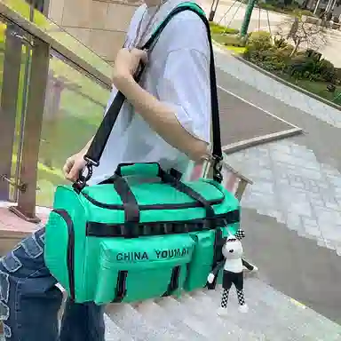 醇龙 多功能大容量干湿分离多功能 尼龙布 旅行包 男女同款情侣款 黑/青绿/军绿/红/黄/卡其/粉