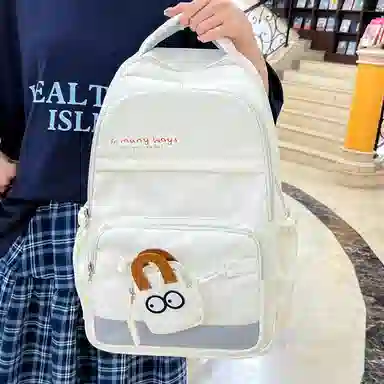 醇龙 学院风简约百搭电脑背包 尼龙 双肩包 常规 男女同款情侣款 多色