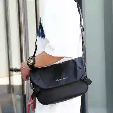 醇龙 机能风百搭简约 尼龙 邮差包单肩包 男款 多色