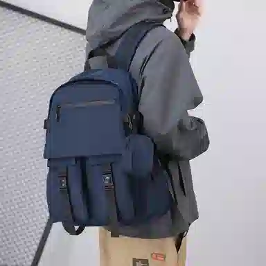 醇龙 双肩包男士简约大容量背包尼龙日系大学生背包男款 多色