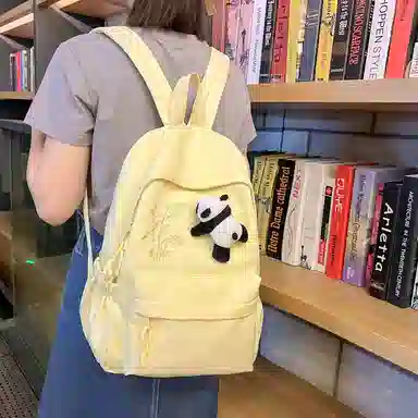 醇龙 尼龙男女通用多色日系极简风纯色简约百搭大容量双肩包