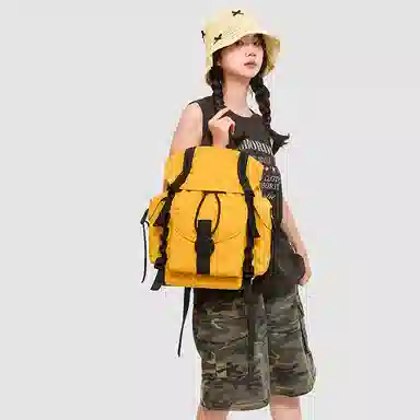 醇龙 时尚潮流简约百搭通勤大容量 尼龙 双肩包 常规 男女同款情侣款 多色