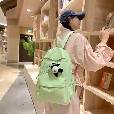 醇龙 尼龙男女通用多色日系极简风纯色简约百搭大容量双肩包