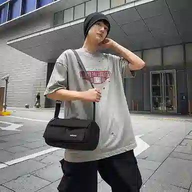 醇龙 纯色高级潮流百搭 尼龙 单肩包 常规 男女同款情侣款 多色