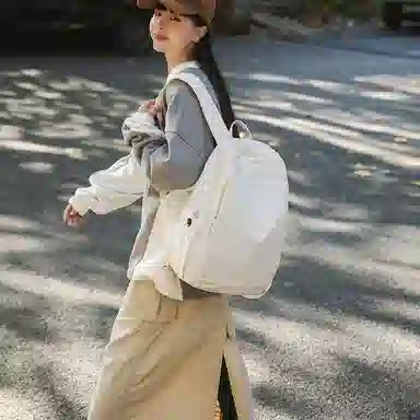 醇龙 书包韩版时尚纯色轻便大容量百搭旅行背包潮 尼龙 双肩包 常规 男女同款情侣款 多色