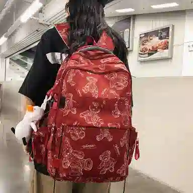 醇龙  尼龙男女通用多色大容量双肩包