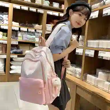 醇龙  休闲简约小众扎染大容量    双肩包  女款