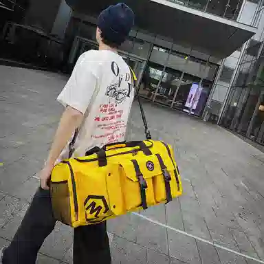 醇龙 大容量多功能干湿分离带独立鞋仓 牛津布 旅行包 男女同款情侣款 黑/黄/灰/白/紫/粉/青绿/桔红