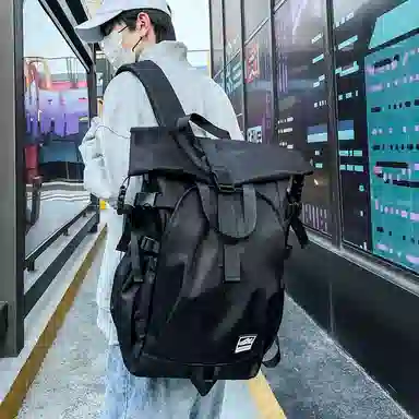 醇龙 时尚简约外出旅行百搭轻便 尼龙 双肩包 男女同款情侣款 多色