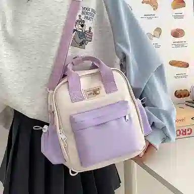 醇龙 小型韩系轻便百搭出游多用小众外出休闲 手提包单肩斜挎包 尼龙 双肩包 女款 多色