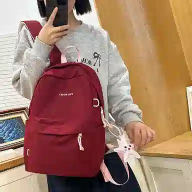 醇龙 原宿潮流简约小众书包日常轻便通勤 尼龙 双肩包 常规 女款 多色