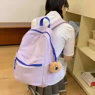 醇龙 男女通用 多色 尼龙 百搭通勤撞色大容量 双肩包