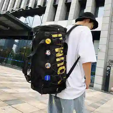 醇龙 多功能干湿分离休闲简约短途旅游时尚百搭 尼龙布 旅行包 男女同款情侣款 黑/青绿/军绿/黄/粉/卡其