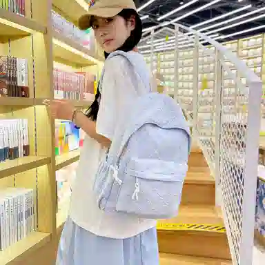 醇龙 韩系轻便旅游百搭大容量 尼龙 双肩包 常规 女款 白色/黑色/粉红色