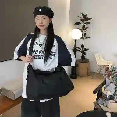 醇龙 轻便出差大容量 尼龙 旅行包 常规 男女同款情侣款 黑/红/粉/灰/蓝