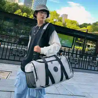 醇龙 大容量多功能干湿分离 牛津布 旅行包 男女同款情侣款 黑/红/灰/白/青绿/粉/黄/紫