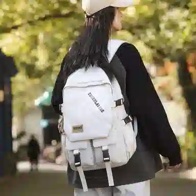 醇龙 大容量 复古 原宿风 休闲大学生 双肩包 男女同款情侣款 尼龙 多色