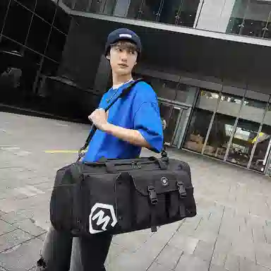 醇龙 大容量多功能干湿分离带独立鞋仓 牛津布 旅行包 男女同款情侣款 黑/黄/灰/白/紫/粉/青绿/桔红