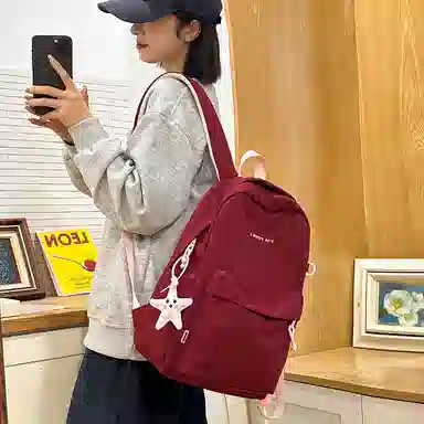 醇龙 原宿潮流简约小众书包日常轻便通勤 尼龙 双肩包 常规 女款 多色