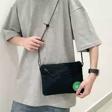 醇龙  尼龙男女通用日韩潮牌旅行多功能零钱手机轻薄收纳单肩斜挎包 多色