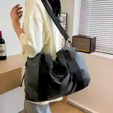 醇龙  男女通用双色旅行包短途轻便行李包袋出差大容量可手提单肩斜挎