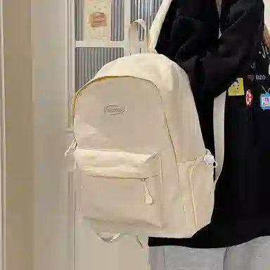 醇龙 轻便简约纯色背包休闲百搭大学生 尼龙 双肩包 男女同款情侣款 多色