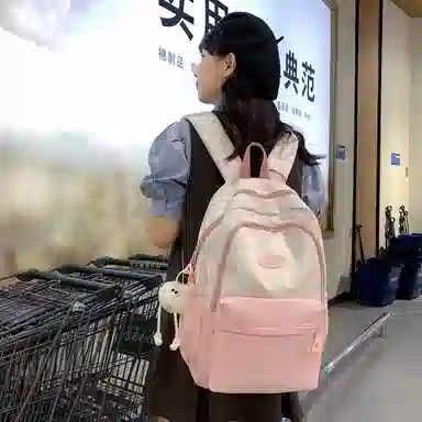 醇龙  休闲简约小众扎染大容量    双肩包  女款