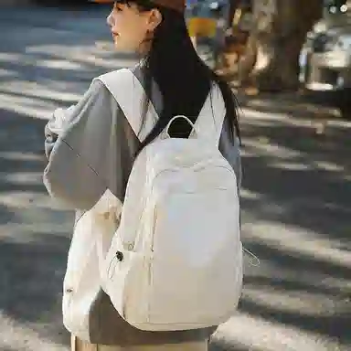 醇龙 书包韩版时尚纯色轻便大容量百搭旅行背包潮 尼龙 双肩包 常规 男女同款情侣款 多色