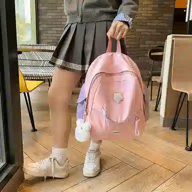 醇龙 高颜值小众洋气简约百搭外出旅游轻便 尼龙 双肩包 女款 多色