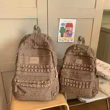 醇龙 大学生初高中百搭旅行轻便通勤包 泡泡料 双肩包 女款 多色