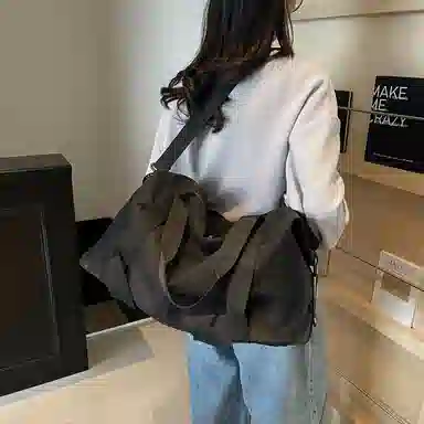 醇龙 时尚轻便大容量手提出差行李包短途旅游衣物收纳包 尼龙 旅行包 男女同款情侣款 多色