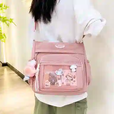 醇龙 百搭简约休闲 尼龙 单肩包 常规 男女同款情侣款 蓝/黑/粉/白